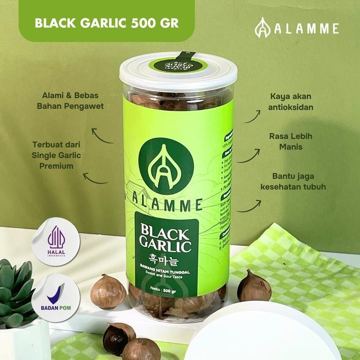 

Black Garlic Bawang Hitam Tunggal Alamme 500Gram Rempah A0209
