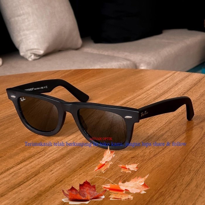 Kacamata Rayban Wayfarer 2140 Size 50 Black Matte