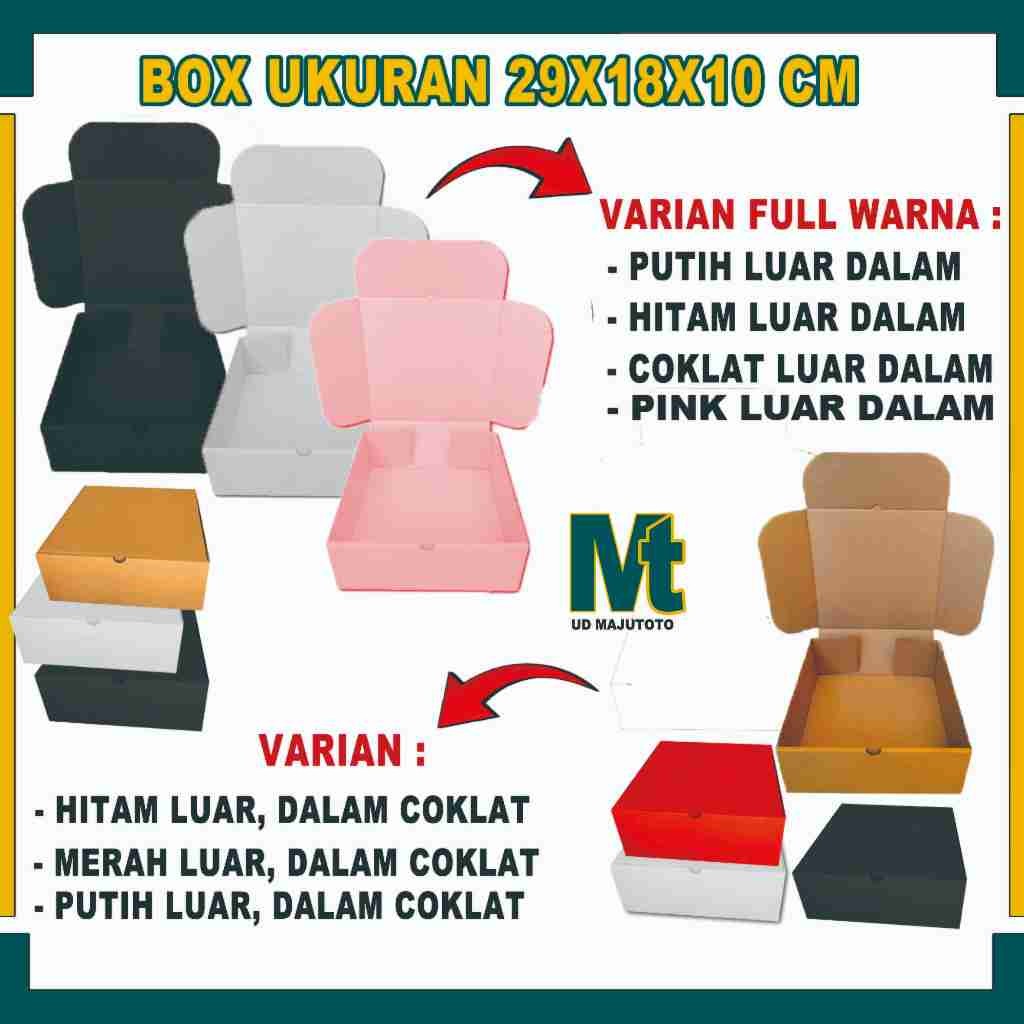 

Box 29x18x10 cm / Box Lipat Depan / Box Kardus Polos / Box Hampers