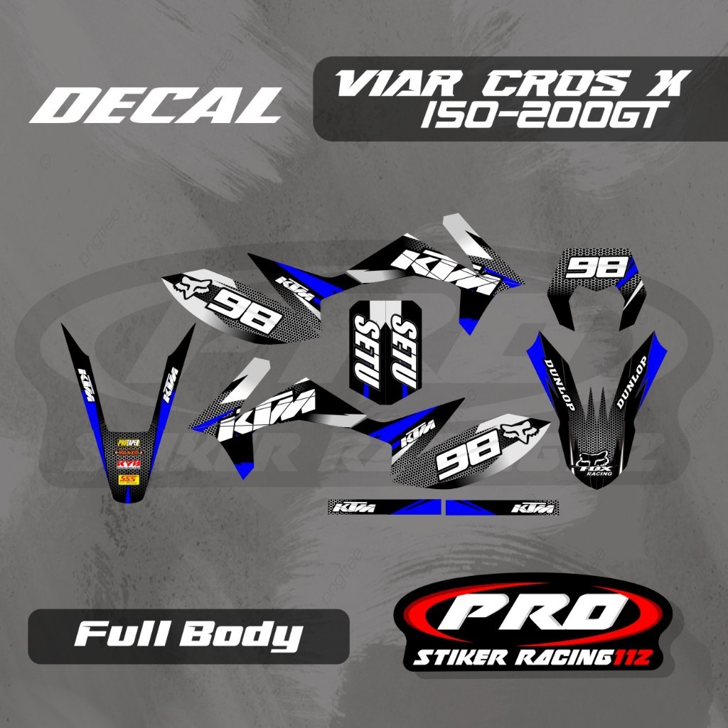 Decal Viar Cross-x 200es custom Decal Viar 200 es Decal viar free request
