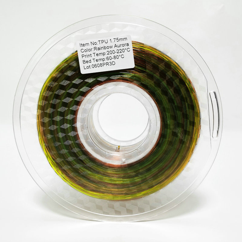

TPU Rainbow Gradient 1.75mm Multi Color Gradient Aurora Glass Sea