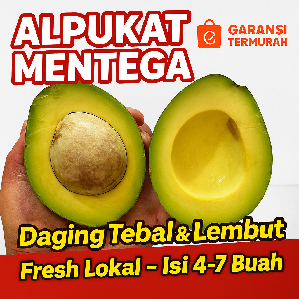 

Alpukat Mentega 1Kg – Isi 4–7 Buah | Daging Tebal, Lembut, Gurih | Fresh Buah Lokal