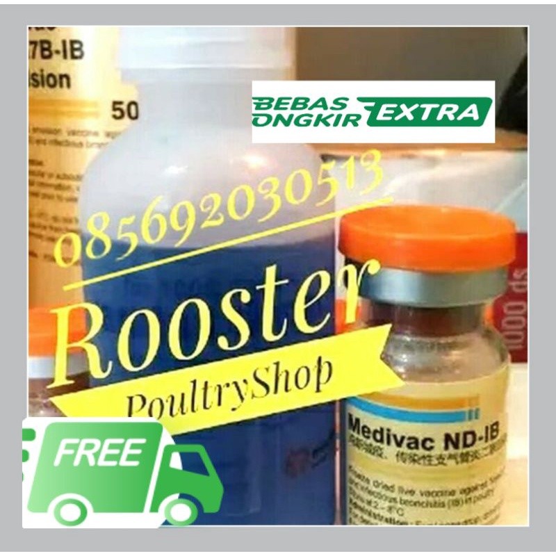 Vaksin Ayam Medivac ND IB untuk 1000 ekor ayam Pencegahan Tetelo dan Infeksi Saluran Pernafasan
