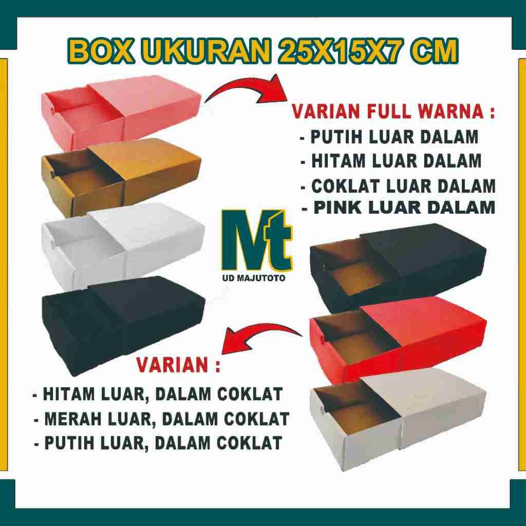 Box 25x15x7 cm /  Box Sleding / Slide Box / Box Corrugated Box Baju Tas