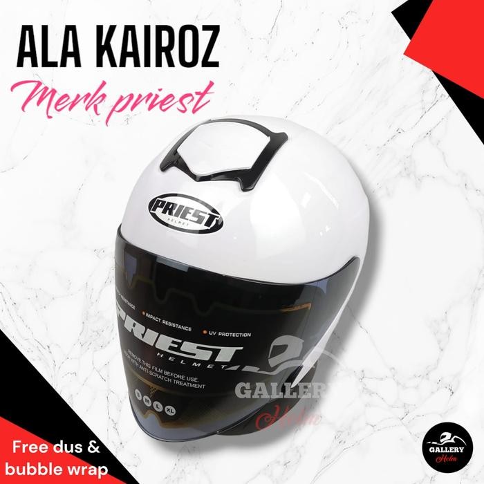 HELM PRIEST KAIROZ  PUTIH | HELM KEKINIAN MODEL NJS KAIROZ - Putih