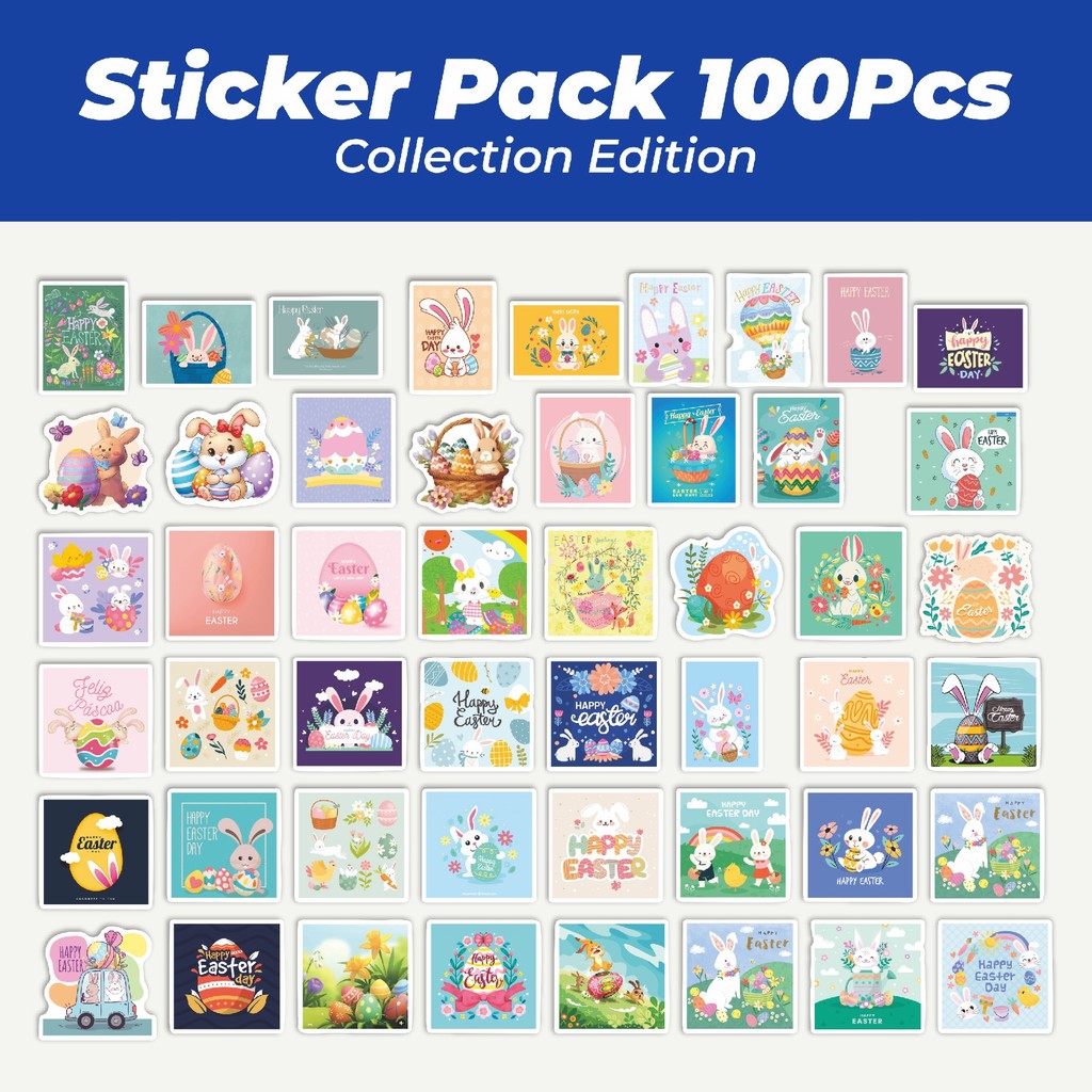 

Hot Stiker Tema Paskah V1 Lucu Anti Air Stikers Berperekat Waterproof Sticker Decal Buat Motor Helm Buku Journal Koper Casing HP Laptop Botol Minum
