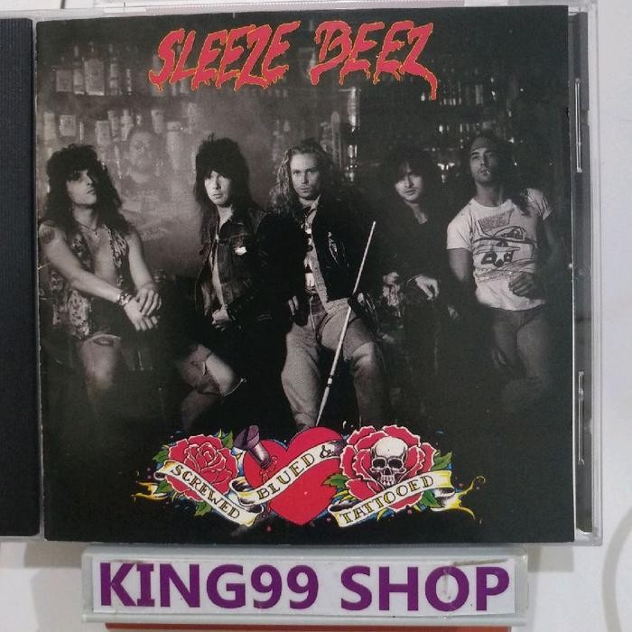 CD SLEEZE BEEZ - SCREWED BLUED & TATTOOED. trixter bon jovi white lion firehouse cinderella whitesna