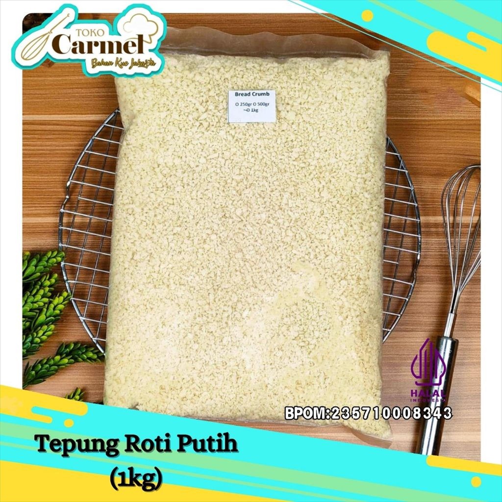 

Tepung Roti Kasar Putih 1kg Bread Crumb White