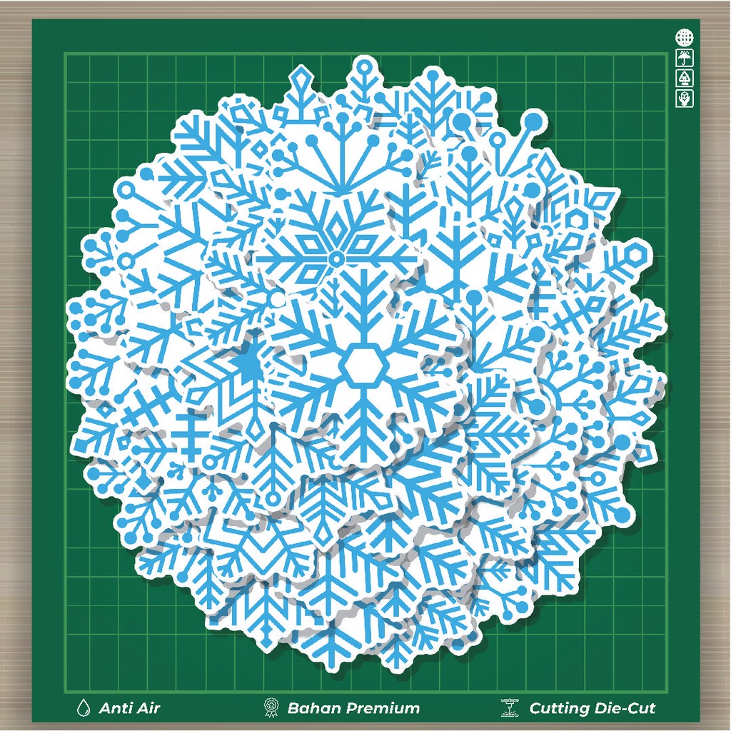

HOT 50 PCS STIKER Stiker Snowflake [Kepingan Salju] Stiker Fashion Cars Decal Dingin Kartu Album Custom Vinyl Anti Air- Sticker Aesthetic Buku Journal Koper Casing HP Tablet Laptop Helm Motor Botol Minum