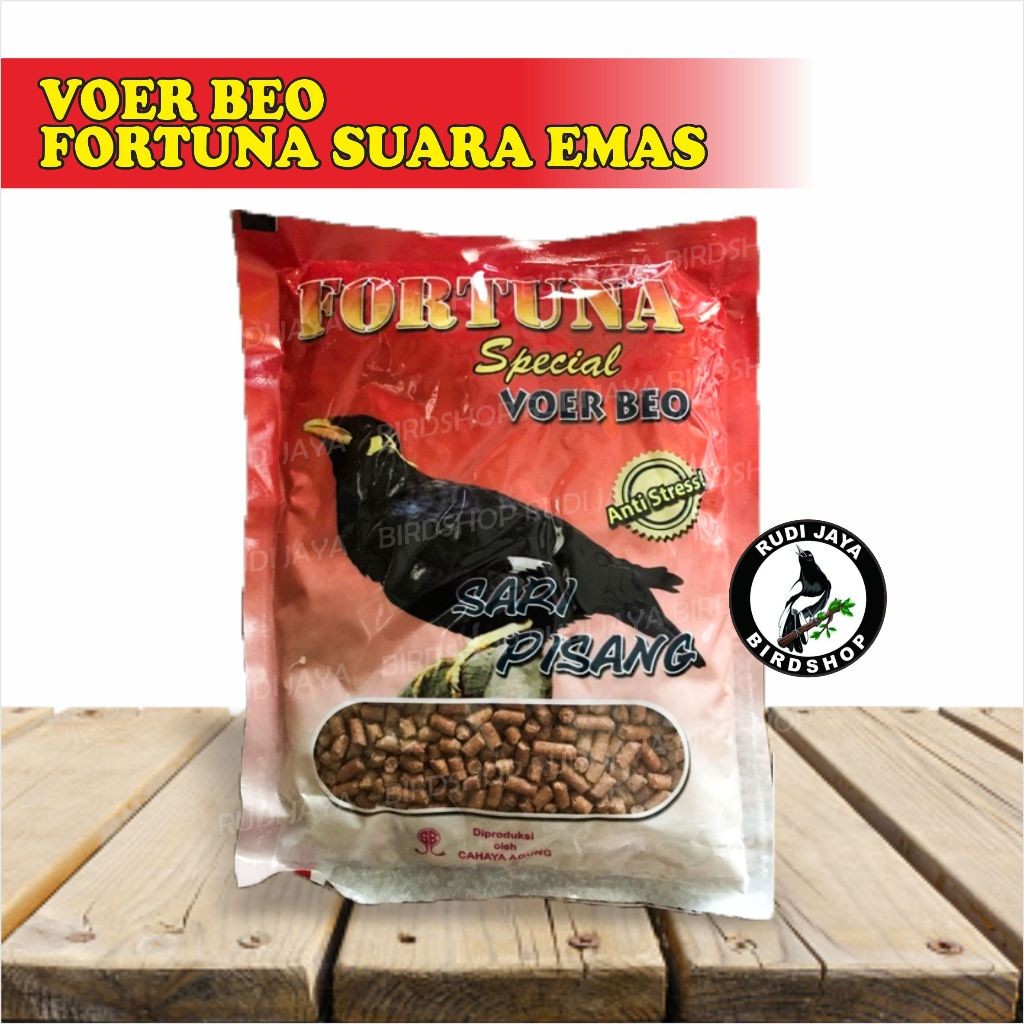 VOER BEO FORTUNA PAKAN MAKANAN KHUSUS BURUNG BEO JALAK CUCAK ROWO JALAK BALI BUAH PISANG ASLI