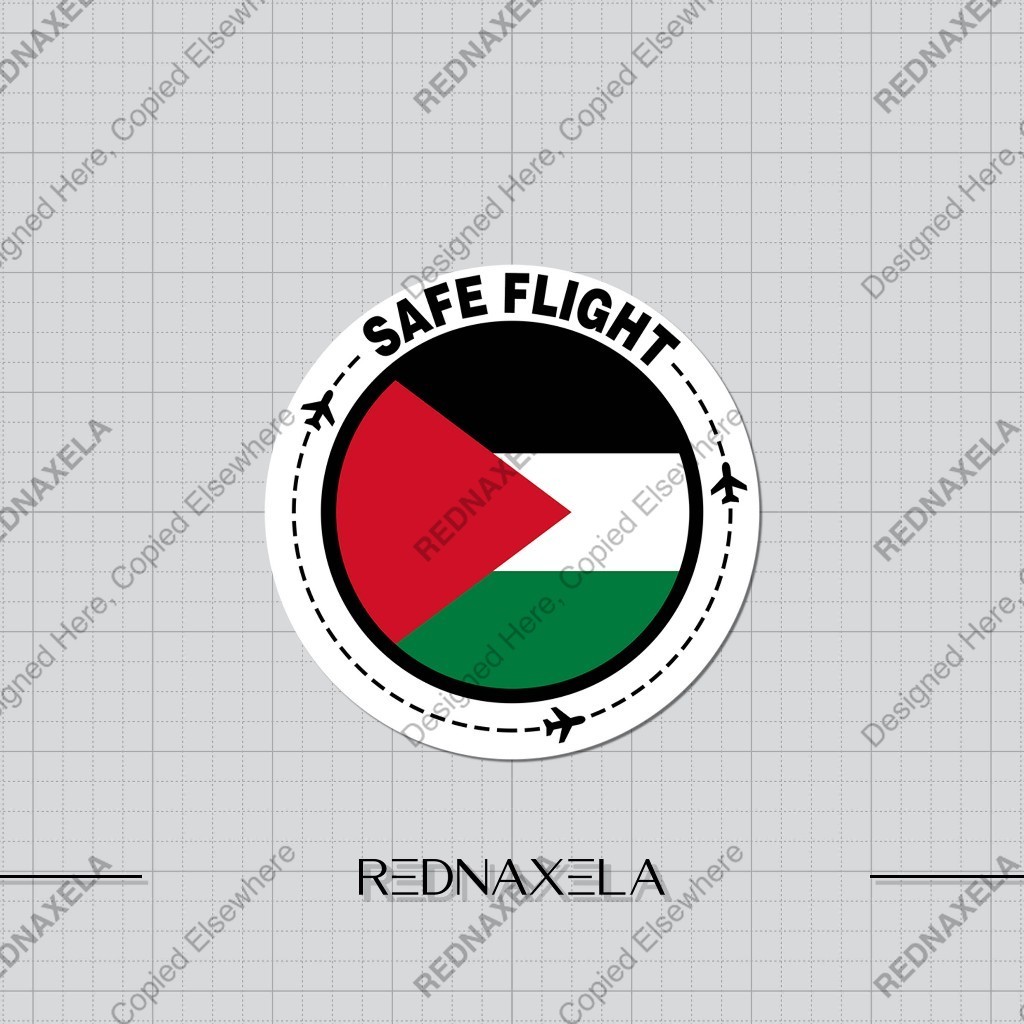 

Stiker Vinyl Safe Flight Country Palestine Stiker Koper Outdoor Waterproof Sticker