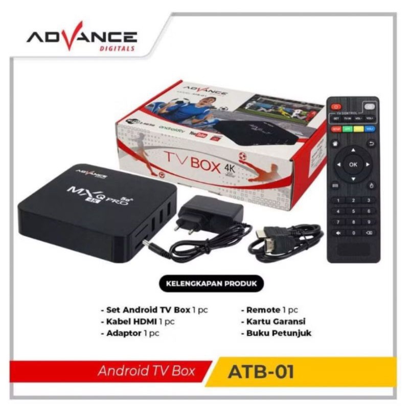 Android TV Box Digital ADVANCE ATB01 MXQ Pro 4k Support Wifi 4+16Gb