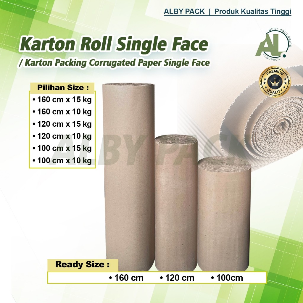 

Kardus Roll / Karton roll / Dus Gulungan / Single Face / Corrugated Roll 15 Kg