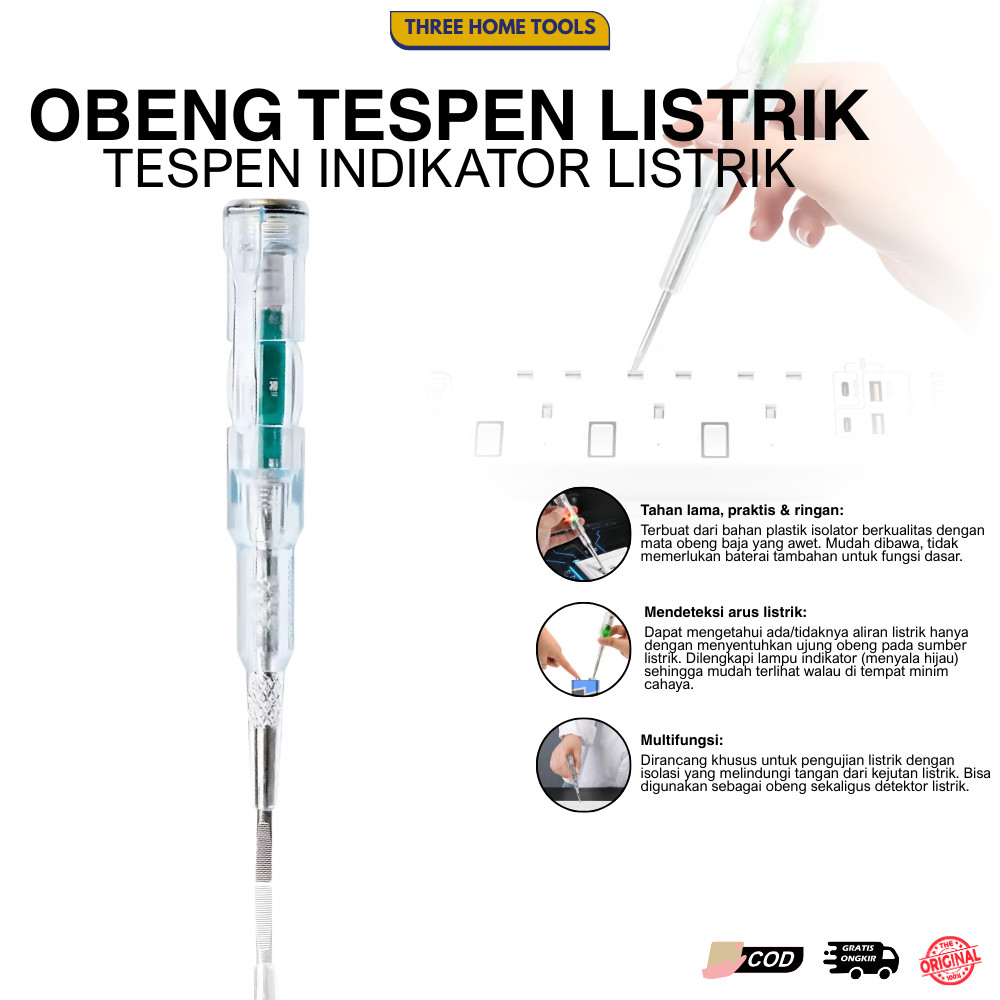 Obeng Tespen Kecil Negatif Obeng Tespen Indikator Led Listrik