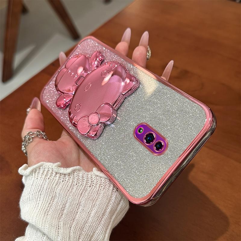 HP Soft Silikon Case Casing Untuk OPPO Reno 1 CPH1917 Casing berkilau Berlapis Kesing Handphone Phon
