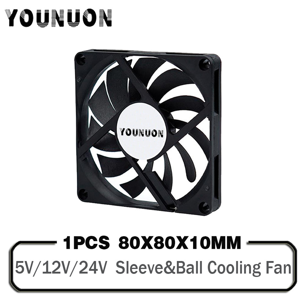 DC 5V  80mm USB Fan  8010 Cooling Cooler Fan 5V 12V 24V 80x80x10mm 8CM DC Brushless Cooling Fan PC L