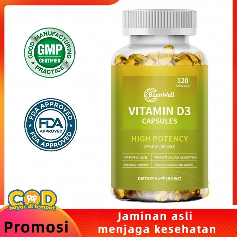 BzenWell Vitamin D3 Capsules: High - Potency 5000IU untuk Kesehatan Anda