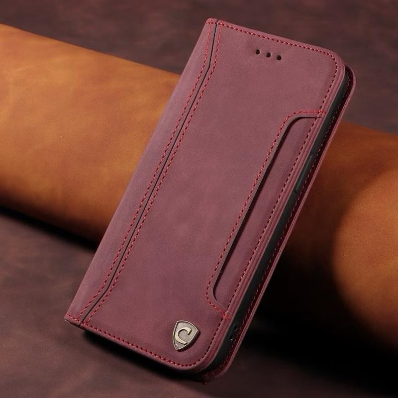 Dompet Flip Wallet Kulit Premium untuk Oppo Reno 1 Reno 2 Reno 2f Reno 3 4g Reno 3 Pro Reno 4 4g Ren