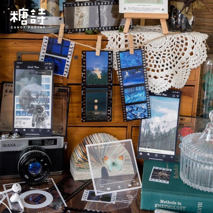 

Sticker Pack Polaroid Frame CUte BNW PET PVC Edition Scrapbook Journal DIY Stiker Craft Aesthetic Craftycharm