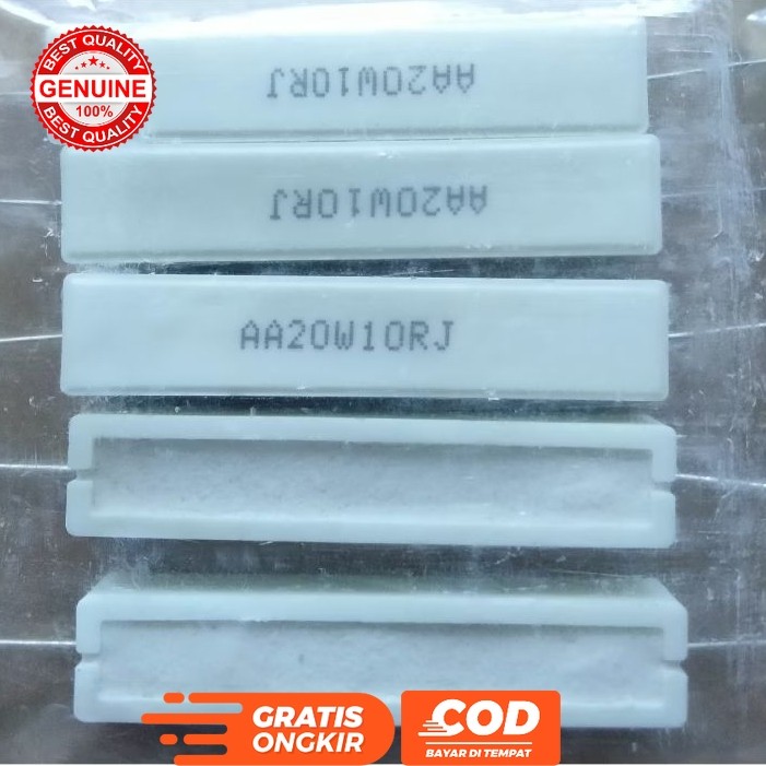 RESISTOR KAPUR 10OHM 20WATT / R KAPUR 10OHM 20W / RESISTOR 10 OHM 20 WATT