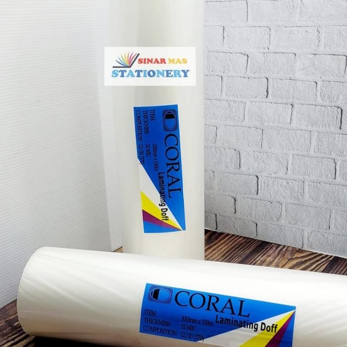 

Coral Plastik Laminating Glossy Roll Plastik Pres Gulung 32 Micron / Coral Plastik Laminating Doff - Laminating Doff by Fajar SA