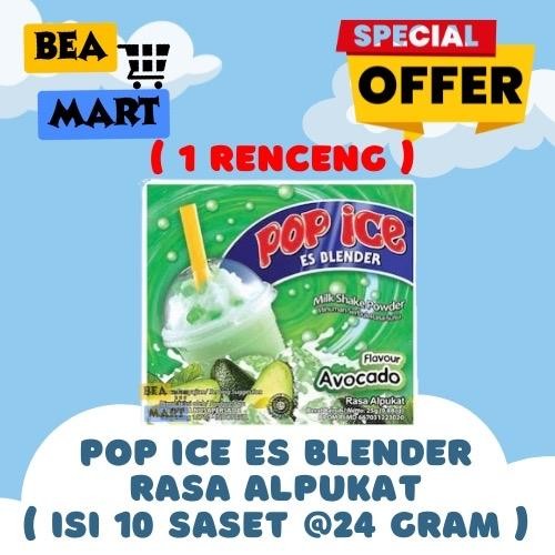 

Pop Ice AVOCADO Bubuk Minuman 1 Saset 24gr | Es Blender PopIce Rasa Alpukat 1 Renceng isi 10 Sachet x 24 gram