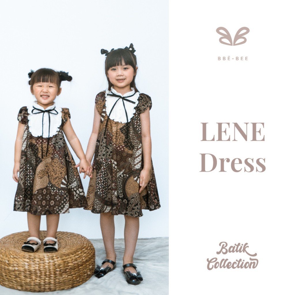 BBË-BEE Batik LENE Dress (Dress Batik Anak Perempuan/Baju Batik Anak Perempuan/Batik Anak Perempuan)