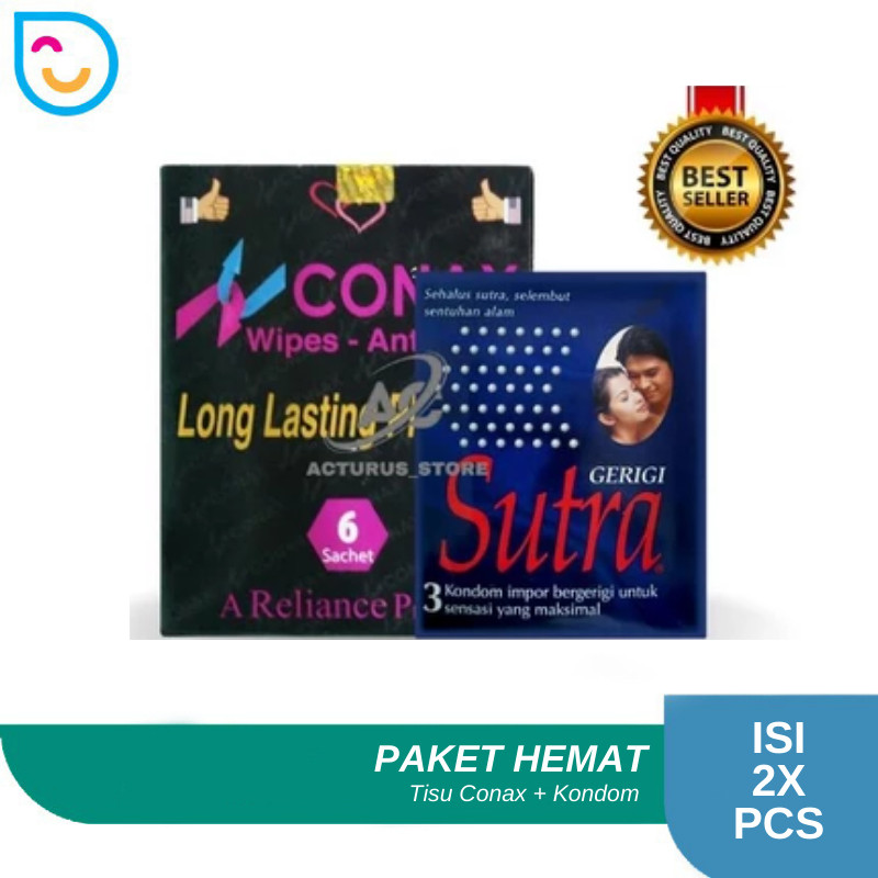 Kondom Sutra Gerigi 3s + Tisu Magic Conax 6 Sachet(1 Box)