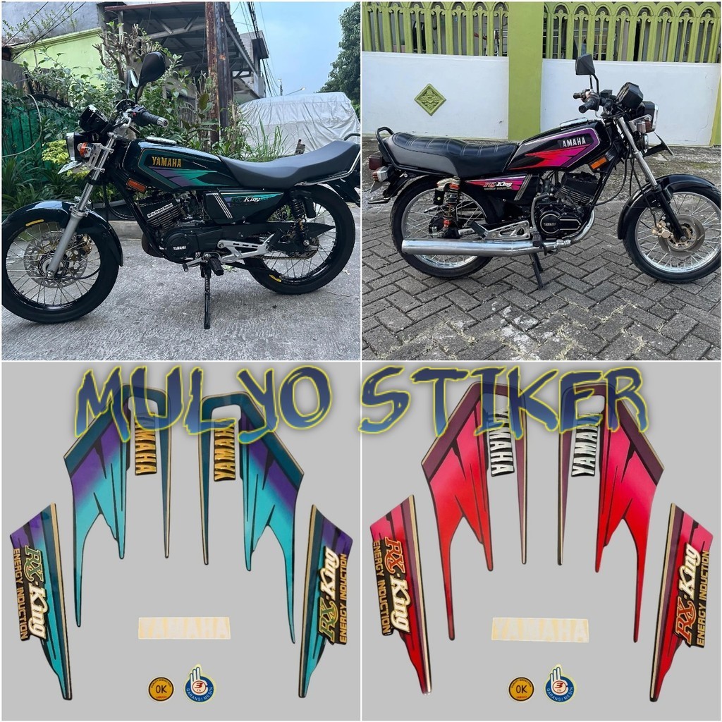 STRIPING STICKER Yamaha LIS RX KING MASTRER 1995 SET EMBLEM  PREMIUM QUALITY Berkualitas