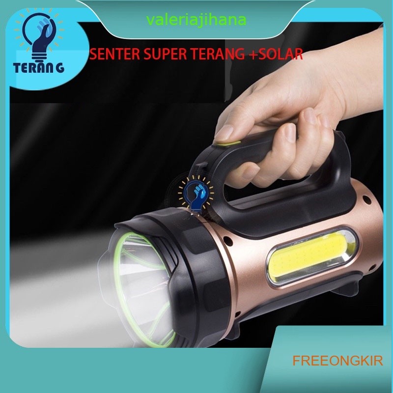 Senter Jarak Jauh Jangkauan 200 Meter Led 50 Watt Super Terang Produk Asli