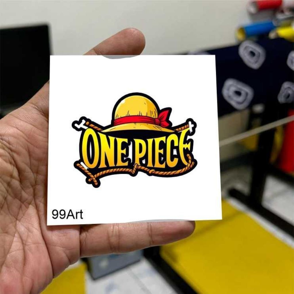 

Stiker logo one piece, anime one piece, logo luffi, one piece, stiker reflektive nyala dan hologram