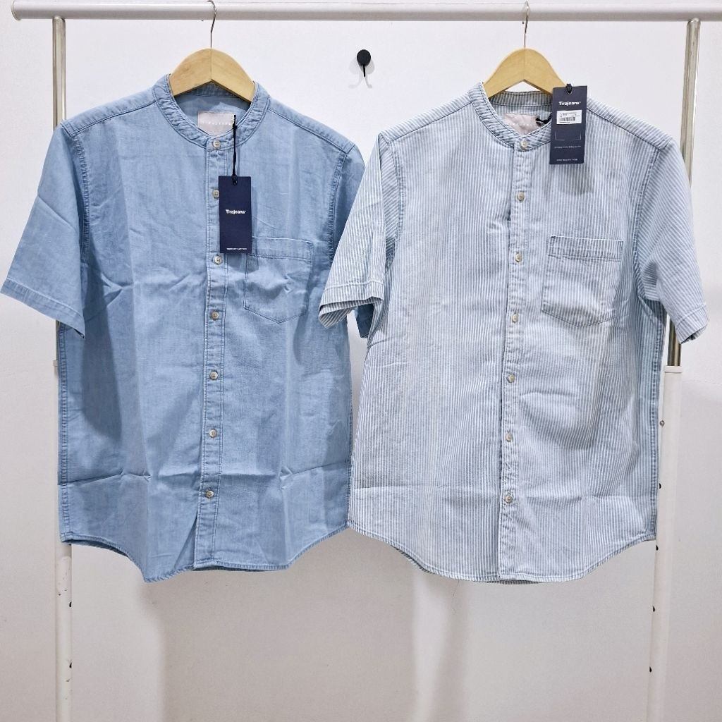 TIRAJEANS BAJU KOKO DENIM LENGAN PENDEK REGULER FIT