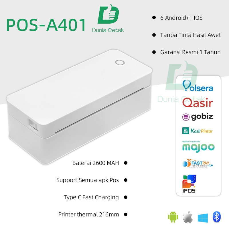 Printer Untuk Pelajar  ujian/Printer A4/ Printer Bluetooth Wireless / Portable Bluetooth  Printer A4