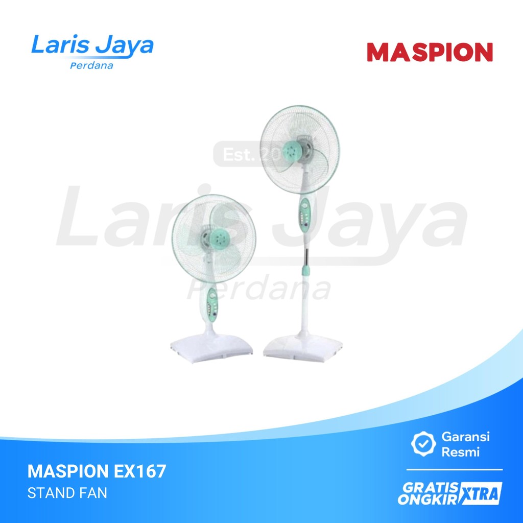 STAND FAN MASPION EX167 / EX-167 KUAT TAHAN LAMA