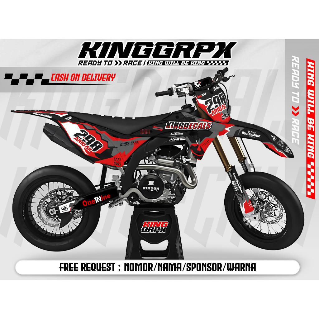 DEKAL / DECAL    KLX GORDON FULL BODY /  GORDON /  STIKER VARIASI KLX GORDON /  KLX STRIPING GORDON 