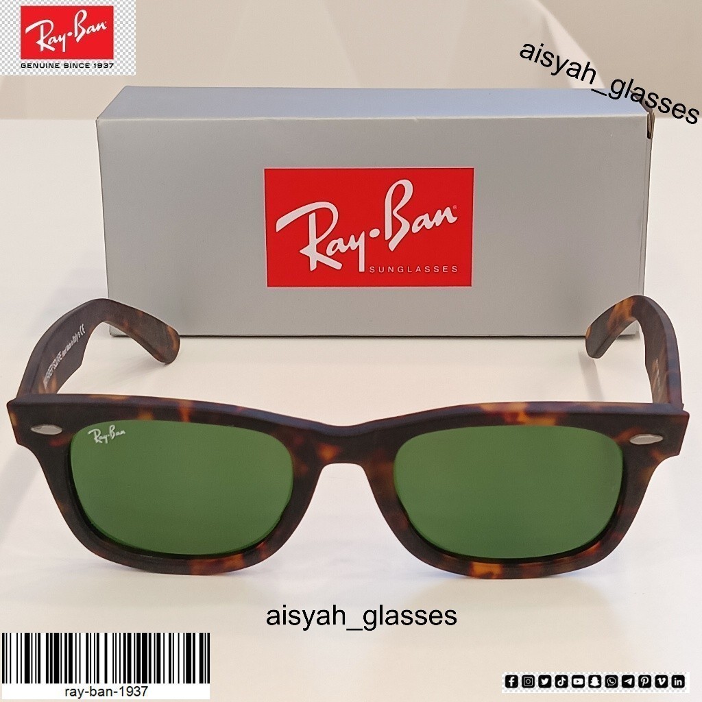 Kacamata Rayban Wayfarer Square  2151 – Matte Black G15