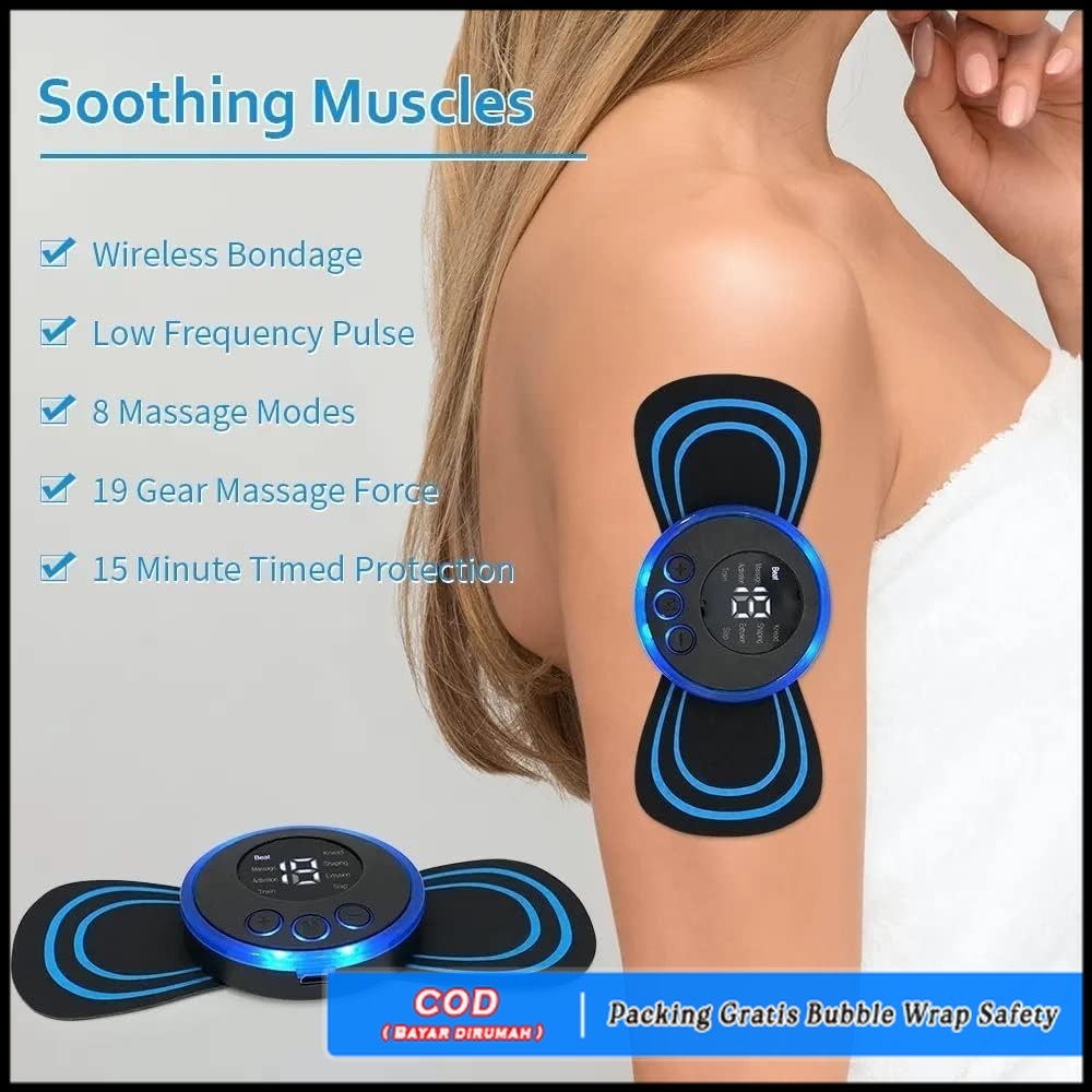 Alat Pijat Leher Tempel EMS Elektrik Terapi Getar nyeri Otot Electric Massager Nyaman Praktis