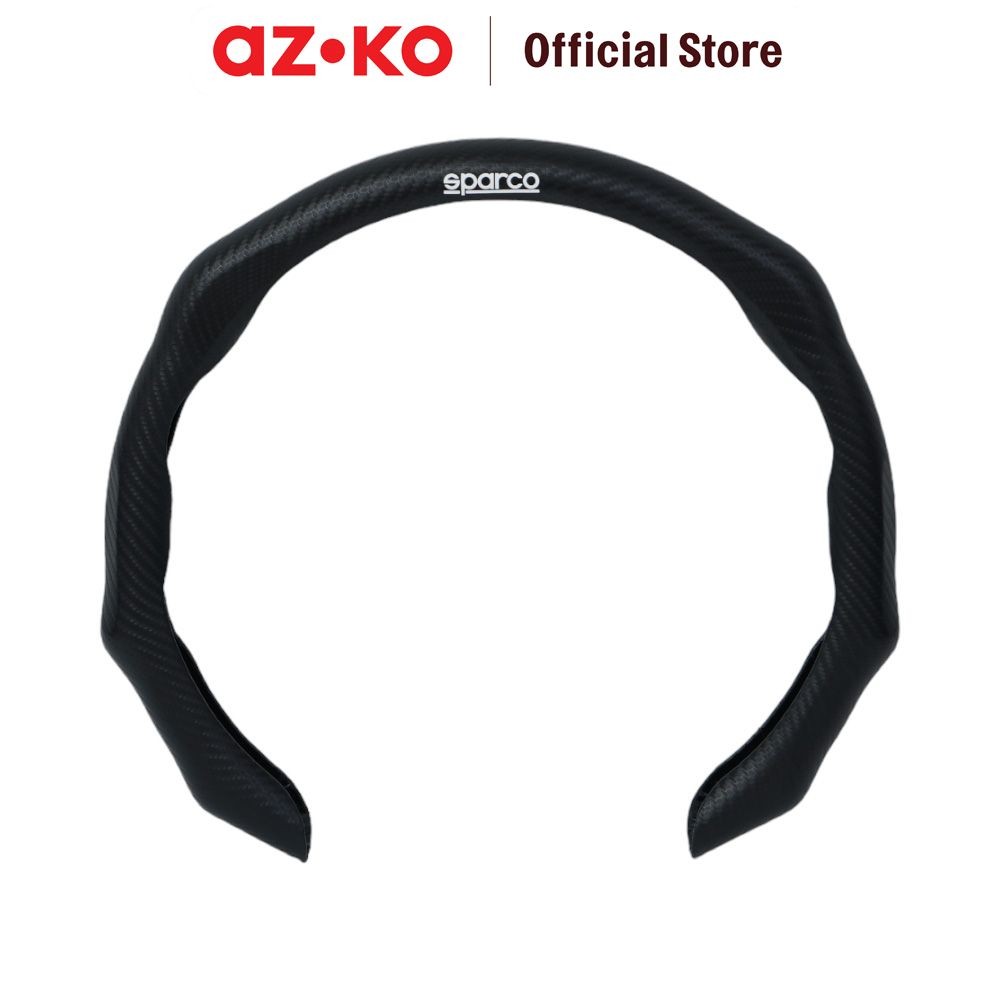 AZKO Sparco Sarung Stir Mobil Sleeve - Hitam Sarung Setir Mobil Steering Wheel Cover Pelindung Stir 
