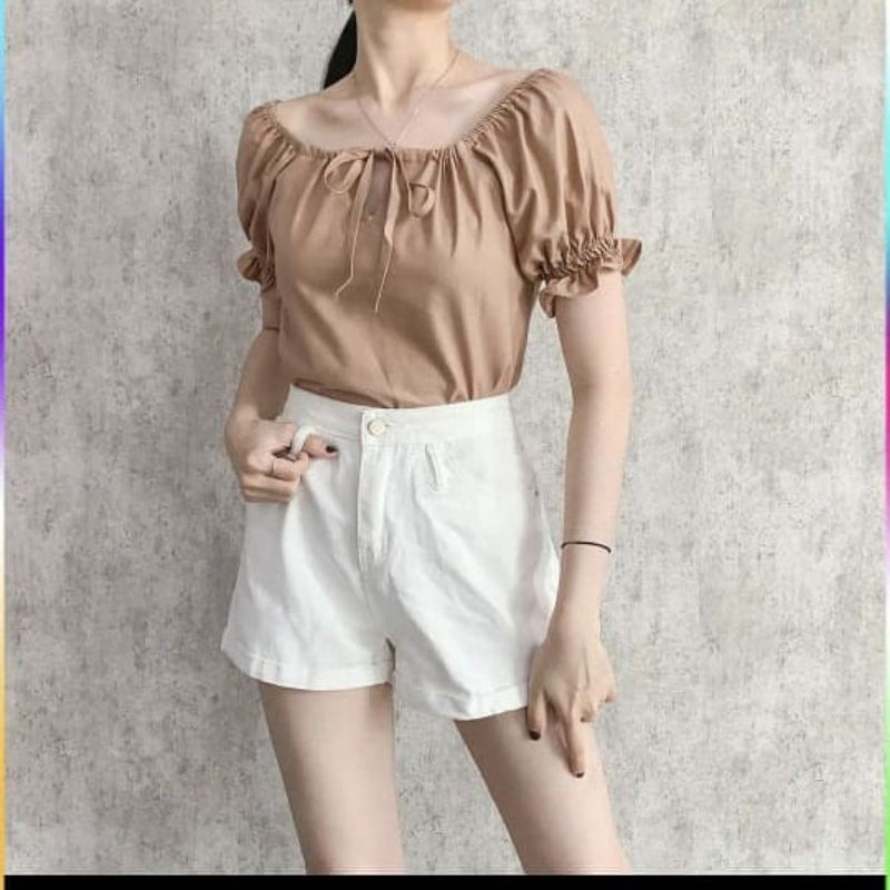 COD BLOUSE CHYLA ATASAN WANITA SIMPEL BAHAN RAYON TWILL PREMIUM SIZE S M L XL XXL