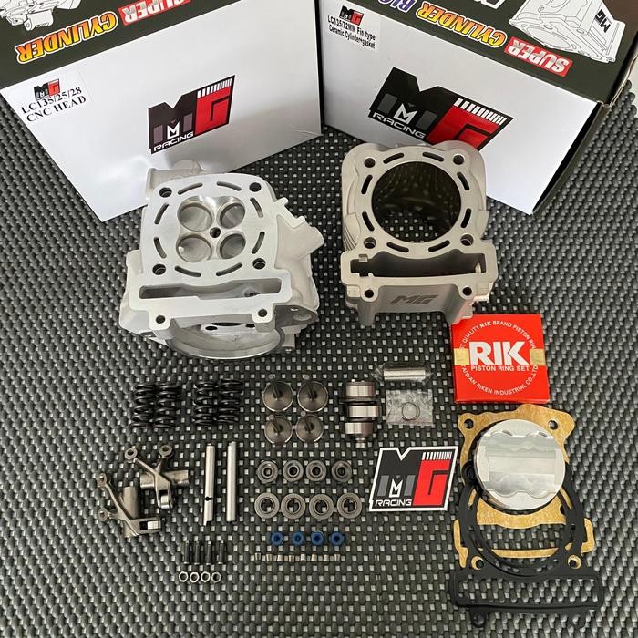 Ready Paket boreup mx king head fin 2528 blok mx king 72 ceramic piston fjn forged mg racing type fi