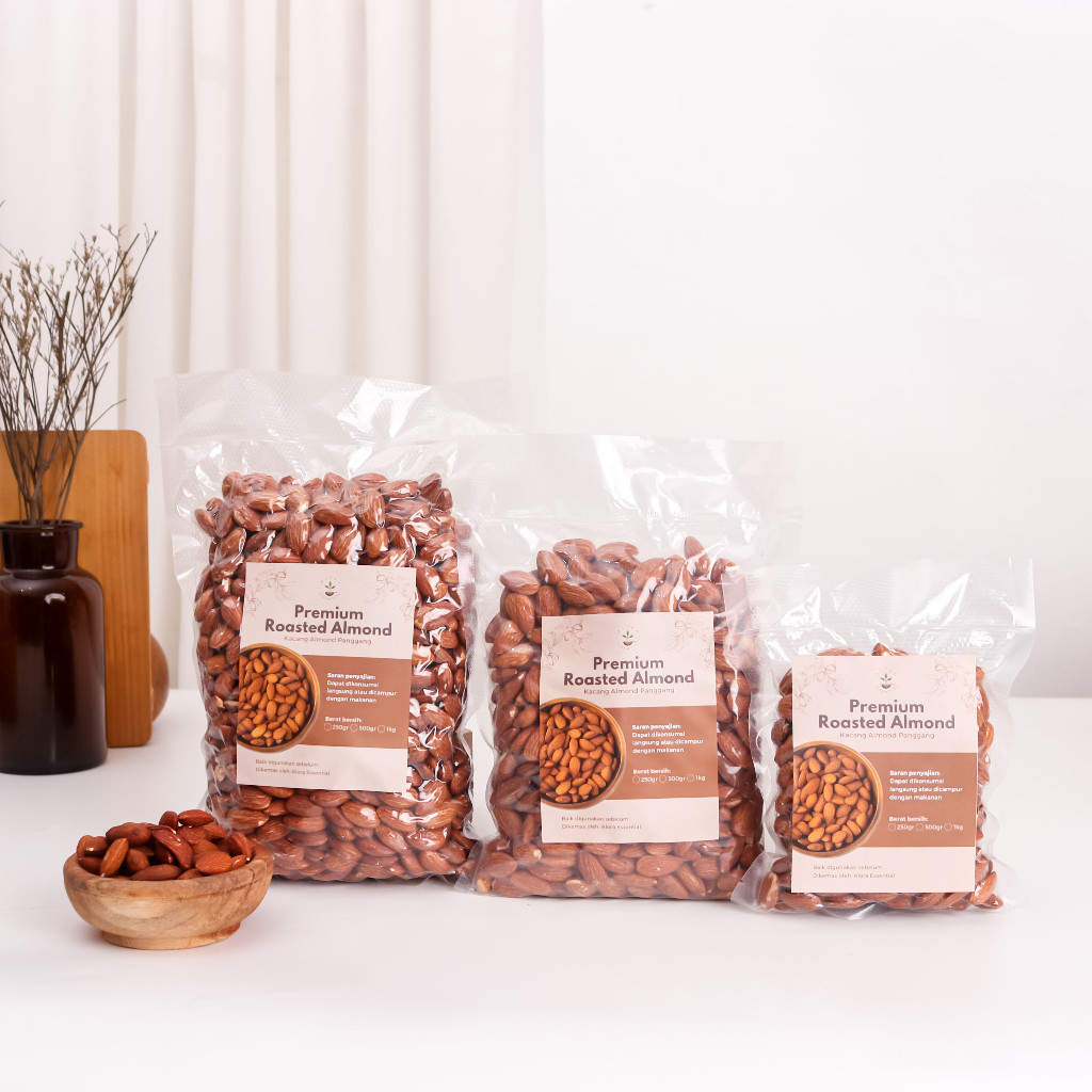 Alora Roasted Almond - Kacang Almond Panggang - Snack Sehat - Almond Panggang