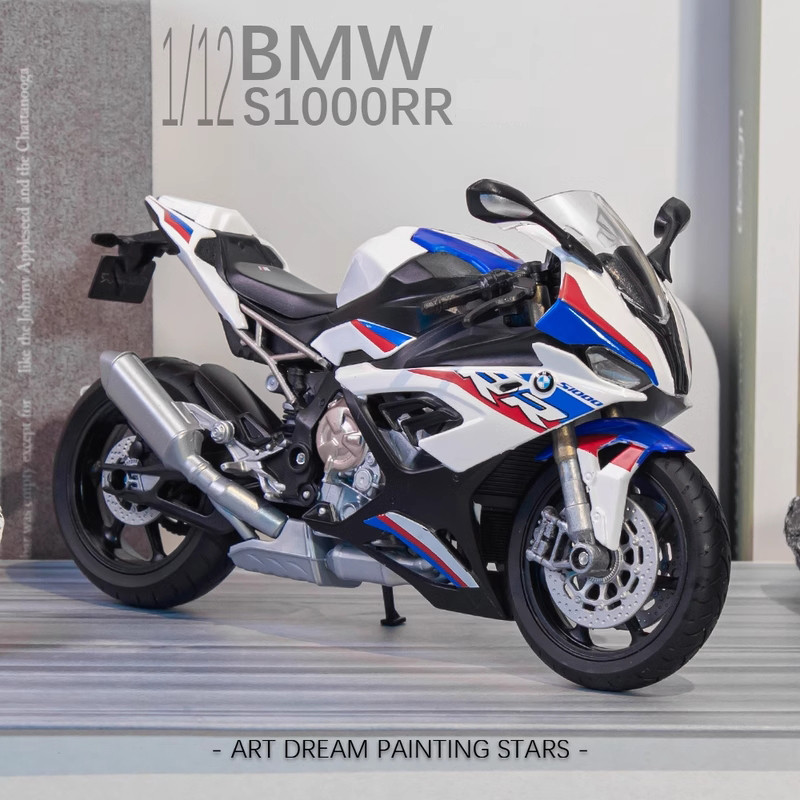 WELLY 1/12 BMW S1000RR 2021 Die Cast Motorcycle Model Toy Vehicle Collection Autobike Shork-Absorber