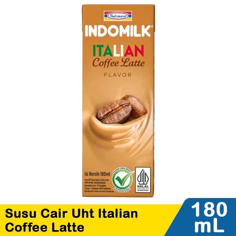 INDOMILK SUSU CAIR UHT ITALIAN COFFEE LATTE 180mL