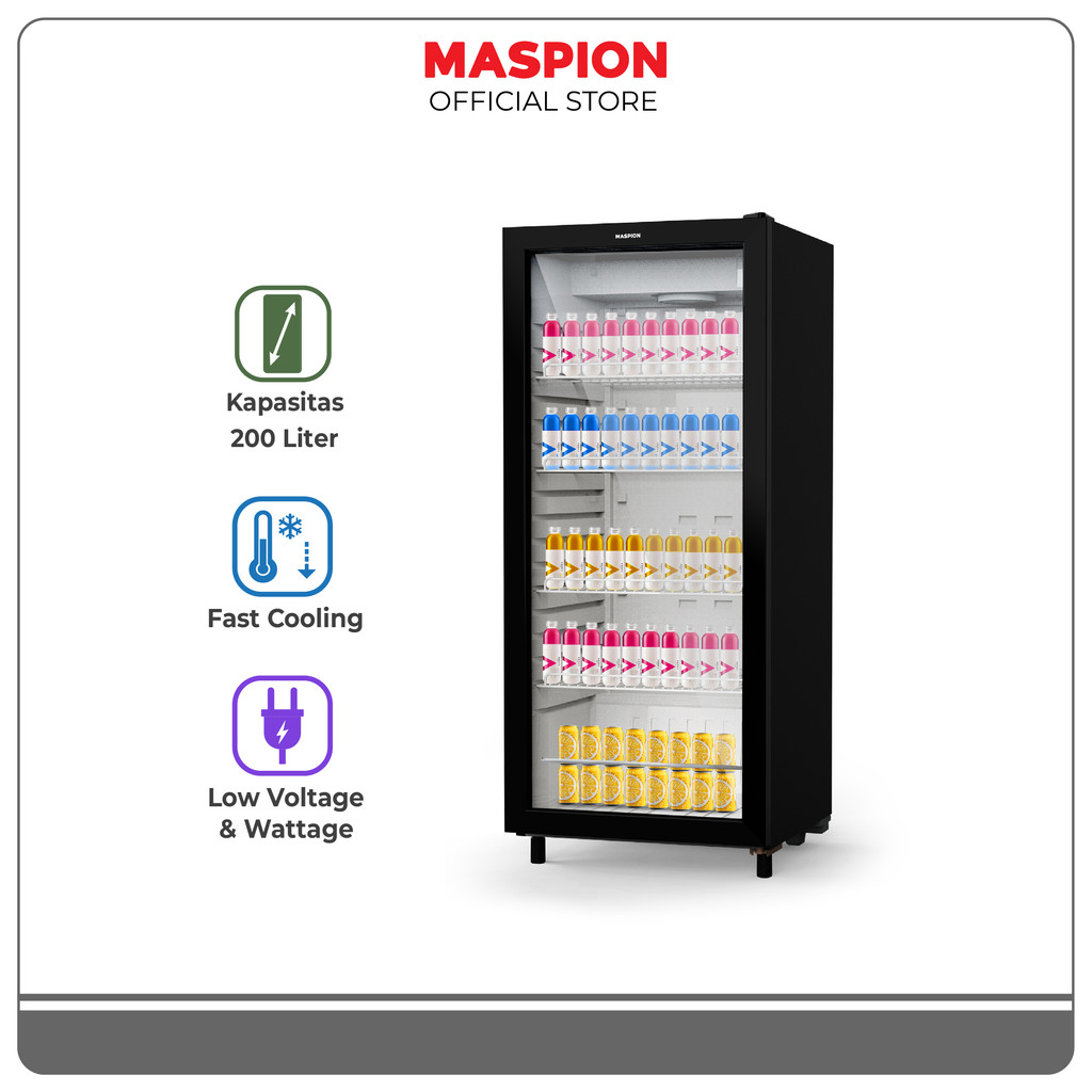 Maspion Lemari Pendingin Showcase 200 Liter MSC - 200