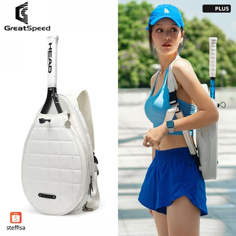 TAS TENIS SELEMPANG GREATSPEED | tas olahraga raket badminton bulu tangkis tennis sports sling bag l