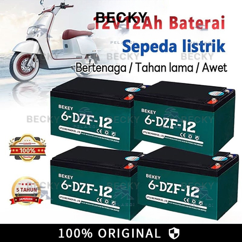BECKY AKI SEPEDA LISTRIK/BATERAI SEPEDA LISTRIK BECKY 12V/12Ah 12V/20AH