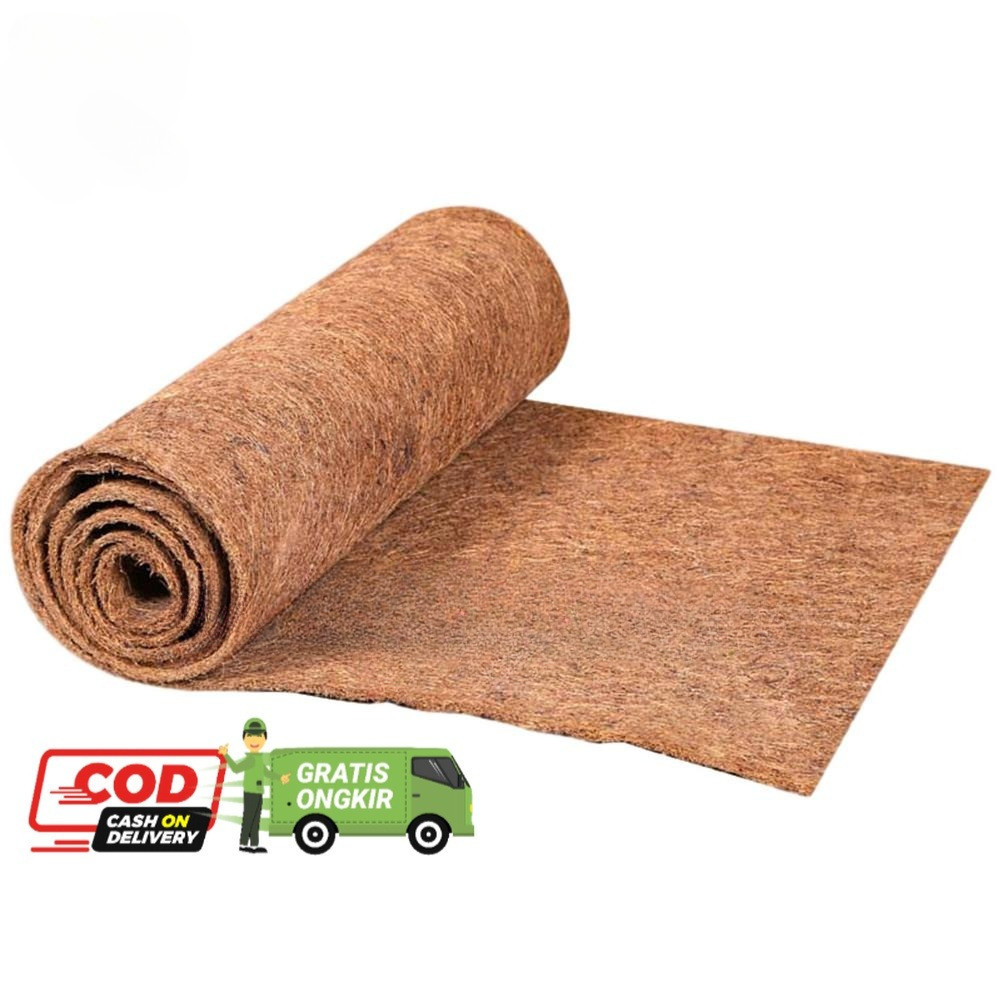 100x100Cm Tikar Kelapa Alami Coco Liner Kelapa Rol Besar Karpet Kelapa Gantung Dinding Keranjang Pot