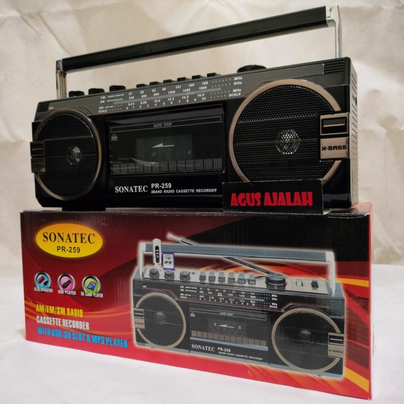 COD NEW cod Radio kaset sonatec tape kaset besar speaker radio am fm sw sonatec 259