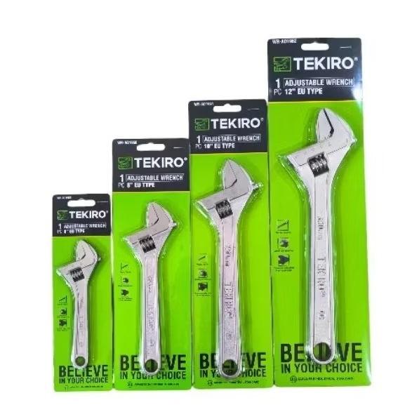 TEKIRO kunci inggris 6"/8"/10"/12"/15" adjustable wrench kunci bago (HARGA PER BIJI)