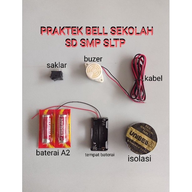 paket praktek rangkaian bel listrik anak sekolah SD SMP SLTP